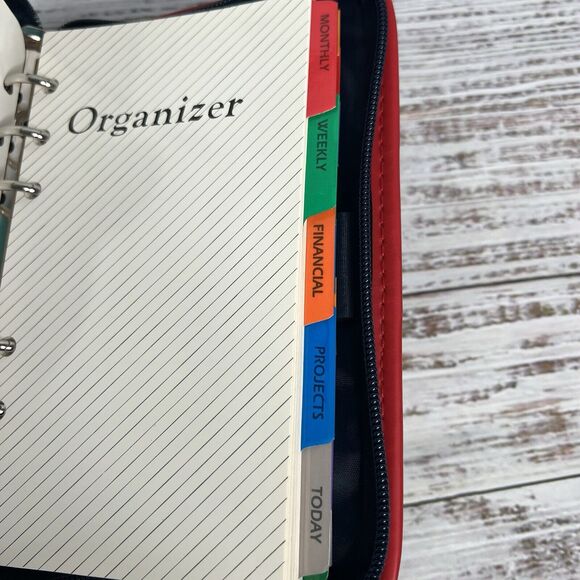 Vintage Mickey Mouse Zip Around Planner Disney Personal Size 90s Y2K - Picture 10 of 16